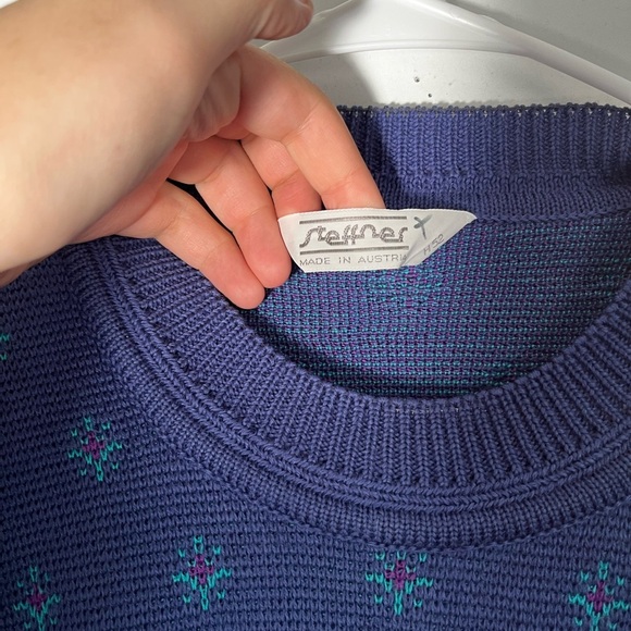 Vintage Steffner Made in Austria 100% Pure New Wool Fair Isle Sweater Size XL - Picture 3 of 8
